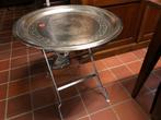 Metalen ronde butlertray bijzettafel India tafel, Gielen, Nieuw, Ophalen of Verzenden, Info@houseofcoco.nl