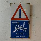 Asef kunstmest emaille bordje Beckers Bergen op Zoom, Ophalen of Verzenden, Gebruikt, Reclamebord