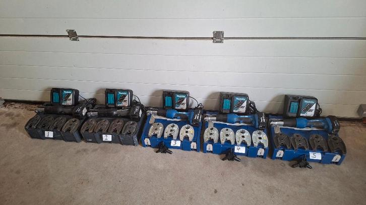 Henco MAP2 en Uponor Mini2 accu perstang persmachines, Auto diversen, Autogereedschap, Zo goed als nieuw, Ophalen of Verzenden