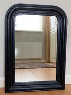 Mooie antieke zwarte toogspiegel met KARAKTER!, Ophalen, Rechthoekig, Minder dan 50 cm, Minder dan 100 cm