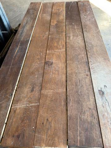 Eiken vloer 67 m2 lamelparket 18 cm breed 1,4 cm dik beschikbaar voor biedingen