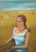 Meisje in Tarweveld, Ophalen