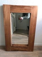Robuuste teak houten spiegel, Minder dan 100 cm, Rechthoekig, Ophalen of Verzenden, Zo goed als nieuw