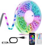 RGB LED Strip 5m – Met Bluetooth & Afstandsbediening, Verzenden, Nieuw, Modern, Industrieel, Design, Scandinavisch, Klassiek