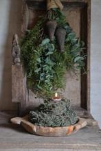 Authentieke Nepalese schaal, Ophalen of Verzenden, Rond, Hout