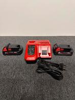Milwaukee 2.0Ah Accu's + Snellader M12-18FC, Doe-het-zelf en Verbouw, Gereedschap | Machine-onderdelen en Toebehoren, Ophalen of Verzenden