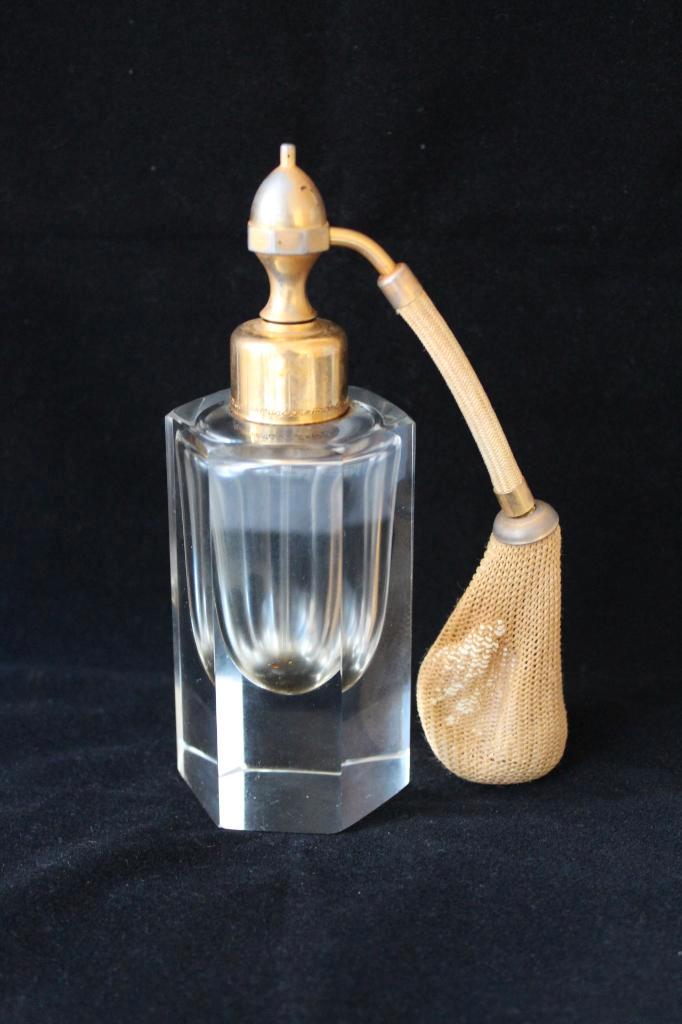 Vintage Marcel Franck France crystal verstuiver c 1935, Antiek en Kunst, Antiek | Glas en Kristal, Ophalen of Verzenden