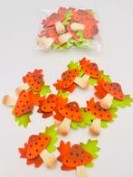 10 vilten herfst paddestoelen met blad Nieuw, Ophalen of Verzenden, Nieuw, Materiaal