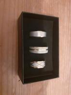 Set van 3 goud - zilverkleurige ringen, Sieraden, Tassen en Uiterlijk, Ringen, Ophalen of Verzenden, Zo goed als nieuw, Dame of Heer