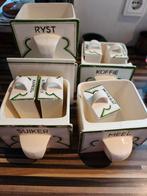 Vintage Porseleinen Voorraadpotten Set, Antiek en Kunst, Ophalen of Verzenden