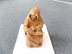 Bijbellezende monnik / houtsnijwerk, Antiek en Kunst, Ophalen of Verzenden