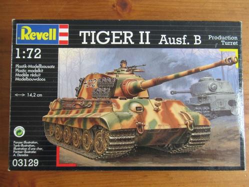 Tiger II ausf.B - production turret (Revell 1/72), Hobby en Vrije tijd, Modelbouw | Auto's en Voertuigen, Zo goed als nieuw, Tank
