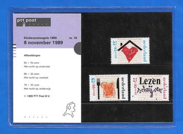 PTT Mapje 70 - Kinderzegels 1989 - NVPH 1435/1437   beschikbaar voor biedingen