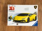 3D puzzel Lamborghini Huracán EVO -Giallo, Ophalen of Verzenden, 500 t/m 1500 stukjes, Zo goed als nieuw, Rubik's of 3D-puzzel
