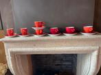 Walküre Espresso & Lungo Kopjes en Schotels - Oranje & Rood, Gebruikt, Ophalen of Verzenden, Overige stijlen, Kop(pen) en/of Schotel(s)