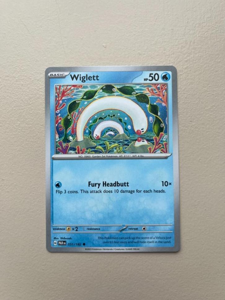 Wiglett 051/182 - Paradox Rift - Pokemon Kaart, Hobby en Vrije tijd, Verzamelkaartspellen | Pokémon, Nieuw, Losse kaart, Ophalen of Verzenden