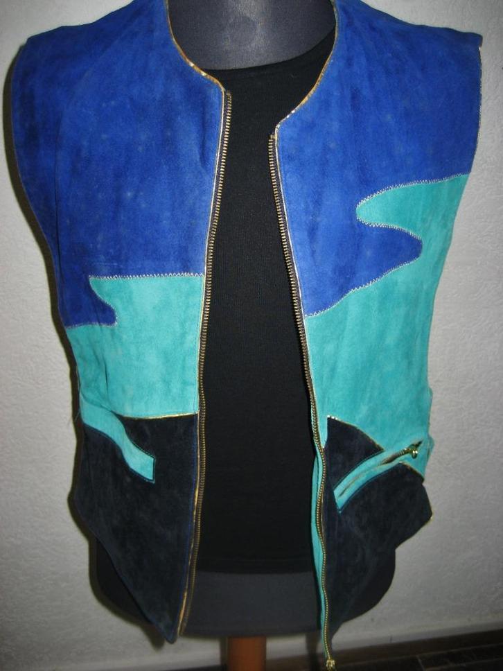 BODY WARMER Exclusief suéde maat 36 eenmalig ontwerp € 25, Kleding | Dames, Bodywarmers, Zo goed als nieuw, Maat 36 (S), Overige kleuren