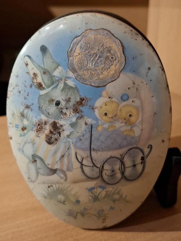 Cote d’Or chocolade. Blik. Paashaas, Verzamelen, Blikken, Gebruikt, Overige, Ophalen of Verzenden