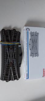 Märklin C Rails 24624 Engelse wissel met aandrijving en verl, Wisselstroom, Rails, Ophalen of Verzenden, Zo goed als nieuw