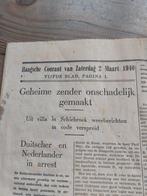 Paar stukken oude krant Haagsche Courant., Ophalen, 1920 tot 1940, Krant