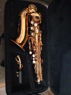 Sopraan saxofoon met koffer. Eventueel mondstuk en 2 rietjes, Ophalen of Verzenden, Gebruikt, Sopraan, Met koffer