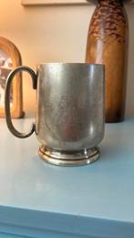Vintage verzilverde bierpul tankard EPNS mancave, Ophalen of Verzenden, Overige kleuren, Overige materialen, Minder dan 50 cm