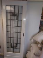 Kamer en suite deur met glas in lood., Doe-het-zelf en Verbouw, Deuren en Horren, Ophalen, Gebruikt, Minder dan 80 cm, Binnendeur