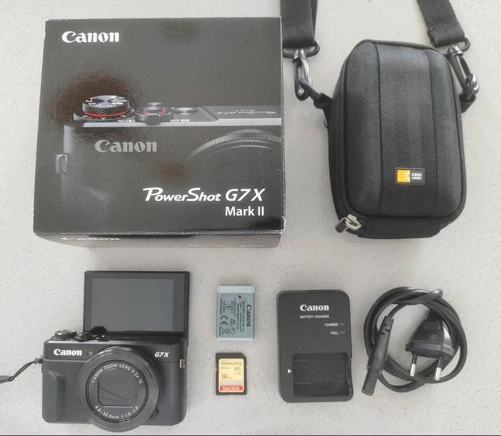 Canon PowerShot G7 X Mark II - Compact Camera, Audio, Tv en Foto, Fotocamera's Digitaal, Gebruikt, Compact, Canon, 4 t/m 7 keer