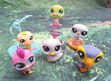 Littlest Pet Shop set van 6 vogels + standaards (LPS) beschikbaar voor biedingen