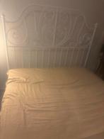Tweepersoonsbed - Wit Metaal, Ophalen, Wit, Tweepersoons, 140 cm
