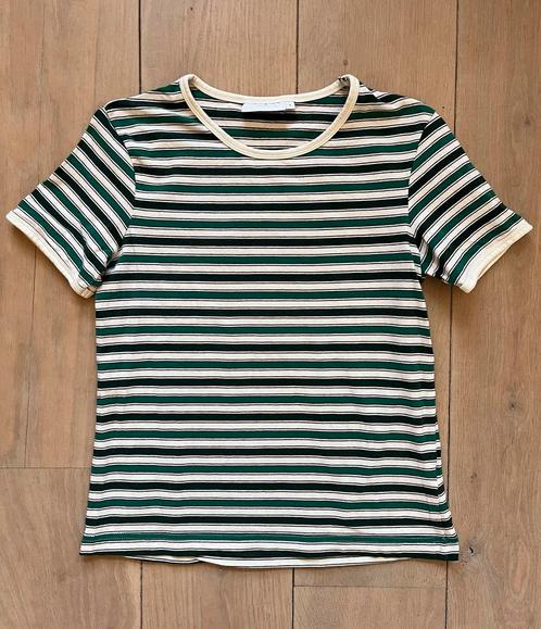 Weekday S groen zwart wit gestreepte top tshirt egf, Kleding | Dames, Tops, Zo goed als nieuw, Maat 36 (S), Groen, Korte mouw