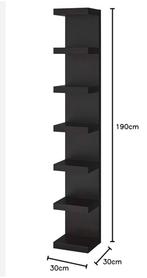 Twee ikea zwartbruine Lack wandrekken, Ophalen, Zo goed als nieuw