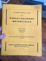 WO2 Amerikaans Harley Davidson WLC spare parts list 1943, Amerika, Verzenden