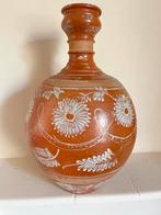 Antieke oude vaas/ terracotta/ bloemen, Ophalen