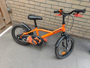 B'Twin Kinderfiets 16 inch - Oranje beschikbaar voor biedingen
