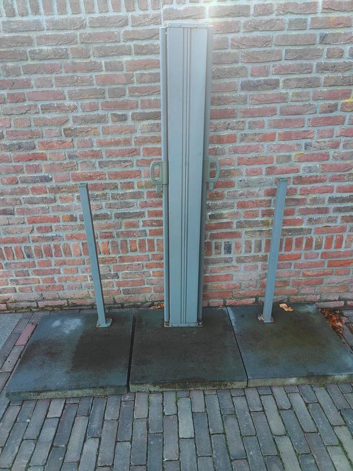 Dubbel Windscherm met Voet - 2 x 3 Meter, Tuin en Terras, Zonneschermen, Gebruikt, Overige typen, 150 tot 300 cm, 250 cm tot 450 cm