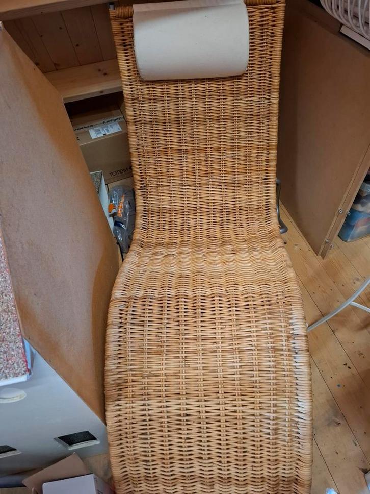 Rieten Lounge Stoel, Huis en Inrichting, Fauteuils, Gebruikt, Ophalen