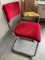 2 Buisframe stoelen rood, Huis en Inrichting, Stoelen, Ophalen, Gebruikt, Twee, Metaal