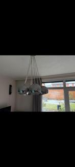 Vintage retro  hanglamp met chrome bollen, Ophalen, Gebruikt, 75 cm of meer