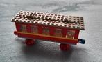 Lego trein blauwe rails "Int. Europe" passagiers wagon., Ophalen of Verzenden, Gebruikt, Complete set, Lego