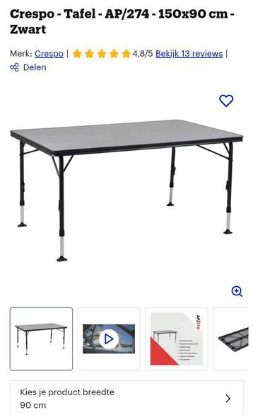 Crespo camping tafel  beschikbaar voor biedingen