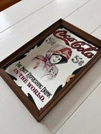 Vintage Coca Cola Spiegel Reclame, Antiek en Kunst, Ophalen of Verzenden, Rechthoekig