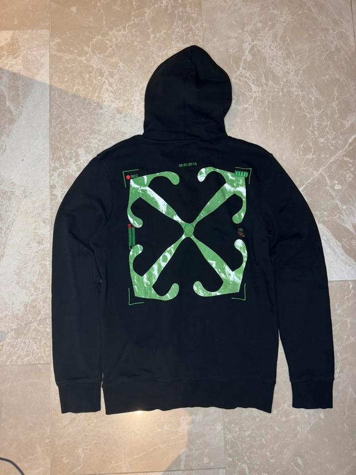 Off-White Moon Cam Arrow Hoodie, Kleding | Heren, Truien en Vesten, Zo goed als nieuw, Maat 48/50 (M), Zwart, Ophalen of Verzenden