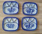 Jasba 4 gourmetborden  fondue borden vintage West Germany, Huis en Inrichting, Keuken | Servies, Keramiek, Ophalen of Verzenden