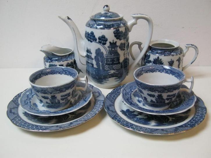 Booths Real Old Willow theeservies, Antiek en Kunst, Antiek | Servies los, Ophalen of Verzenden
