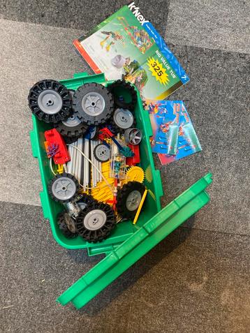 Grote K'nexx Bak met Motoren & Bouwtekeningen beschikbaar voor biedingen