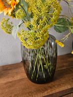 Sikka vaas met zonnebloemen - Prachtig voorjaar!, Gebruikt, Geel, Ophalen of Verzenden, Glas