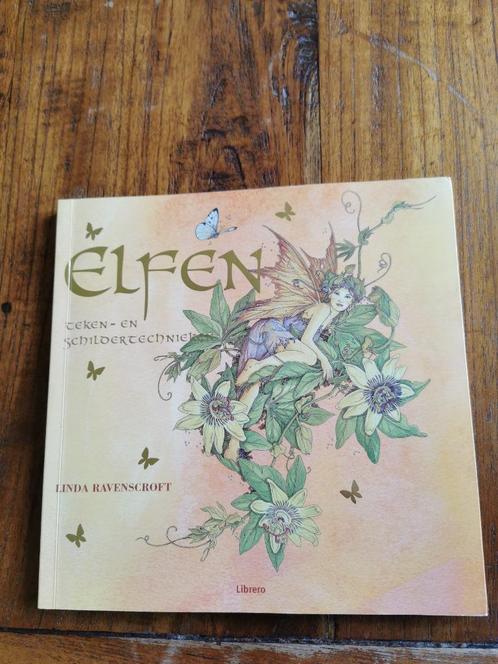 Elfen, Teken- en Schildertechnieken, Linda Ravenscroft., Boeken, Hobby en Vrije tijd, Zo goed als nieuw, Tekenen en Schilderen