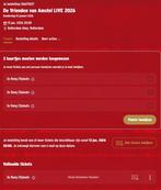 Vrienden van Amstel Live donderdag 15 jan -2 tickets, Twee personen