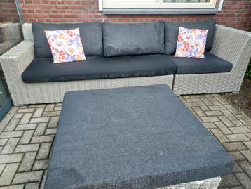 Loungebank met hoek & poef beschikbaar voor biedingen